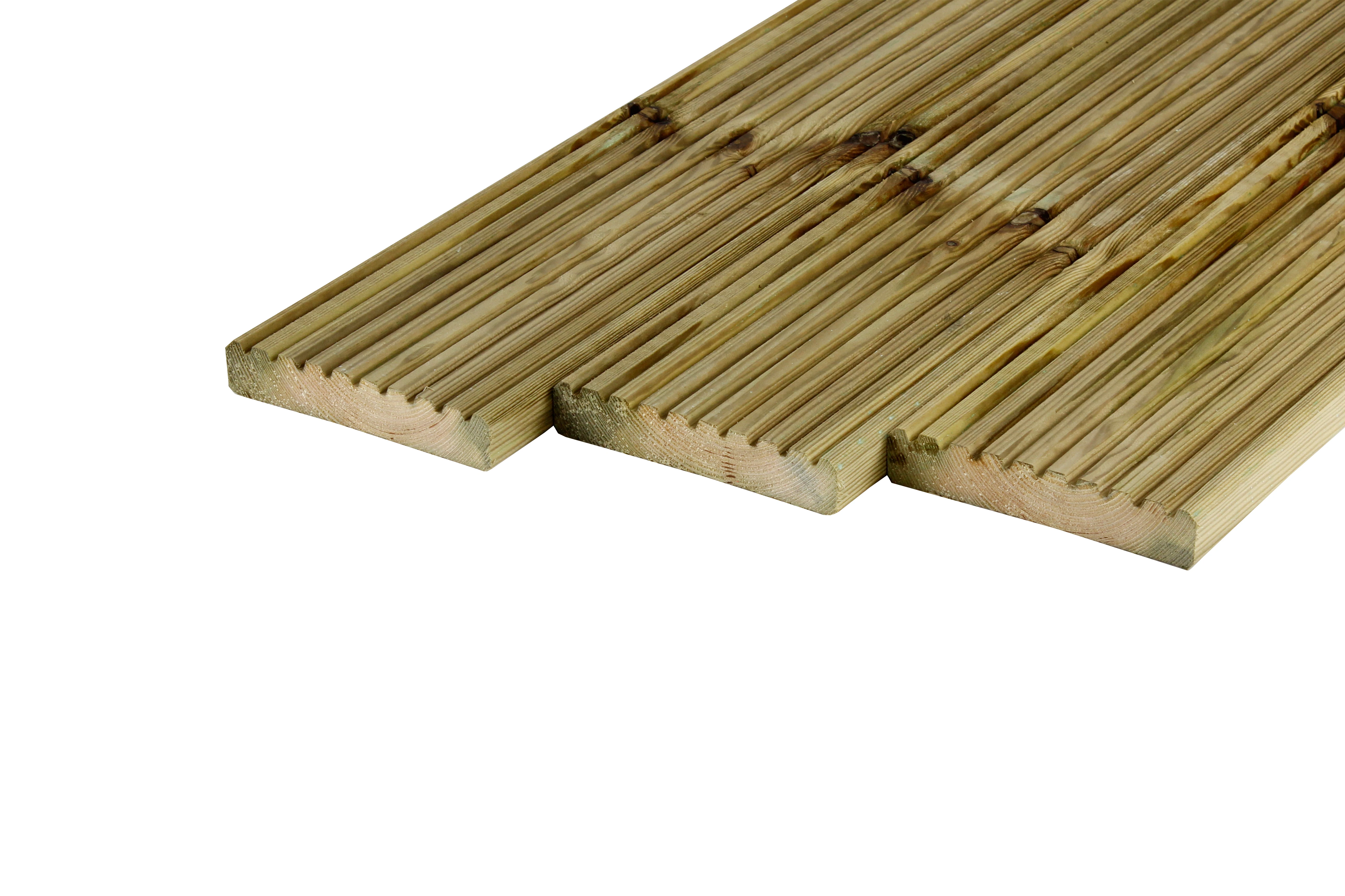 Grenen Vlonderplank 2.8 x 14.5 cm (28 x 145 mm) Groen Geïmpregneerd - Lengte 500 cm - Afbeelding 2
